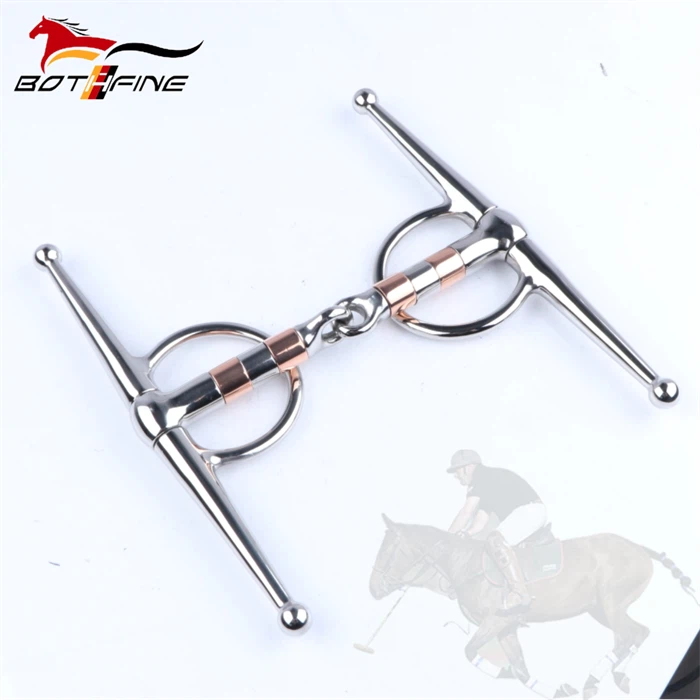 Stainless Steel Full Cheek Jointed Snaffle Bit With Copper Rollers price